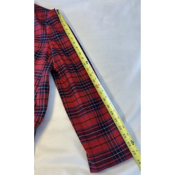 BODEN Red Plaid Wool Blend Blazer US 16 Tartan Button Long Sleeve Lined Preppy - Picture 16 of 16